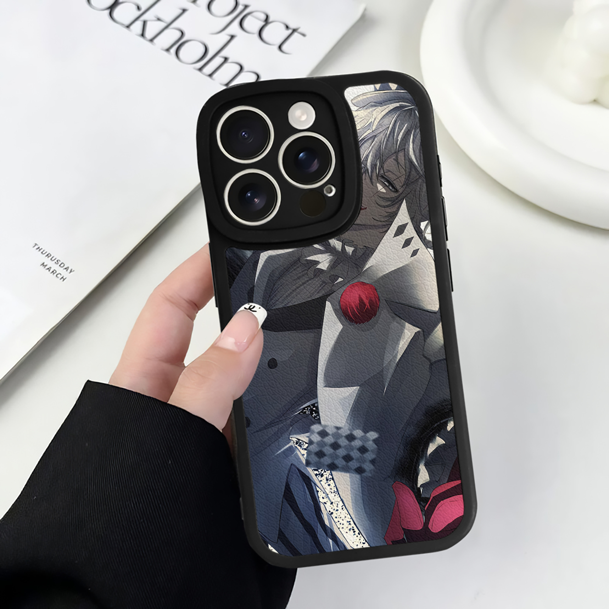 （画像用） 文豪ストレイドッグス Bungo Stray Dogs 【iPhone 16シリーズ対応】シリコンスマホケース（レザー調） 材質：シリコン